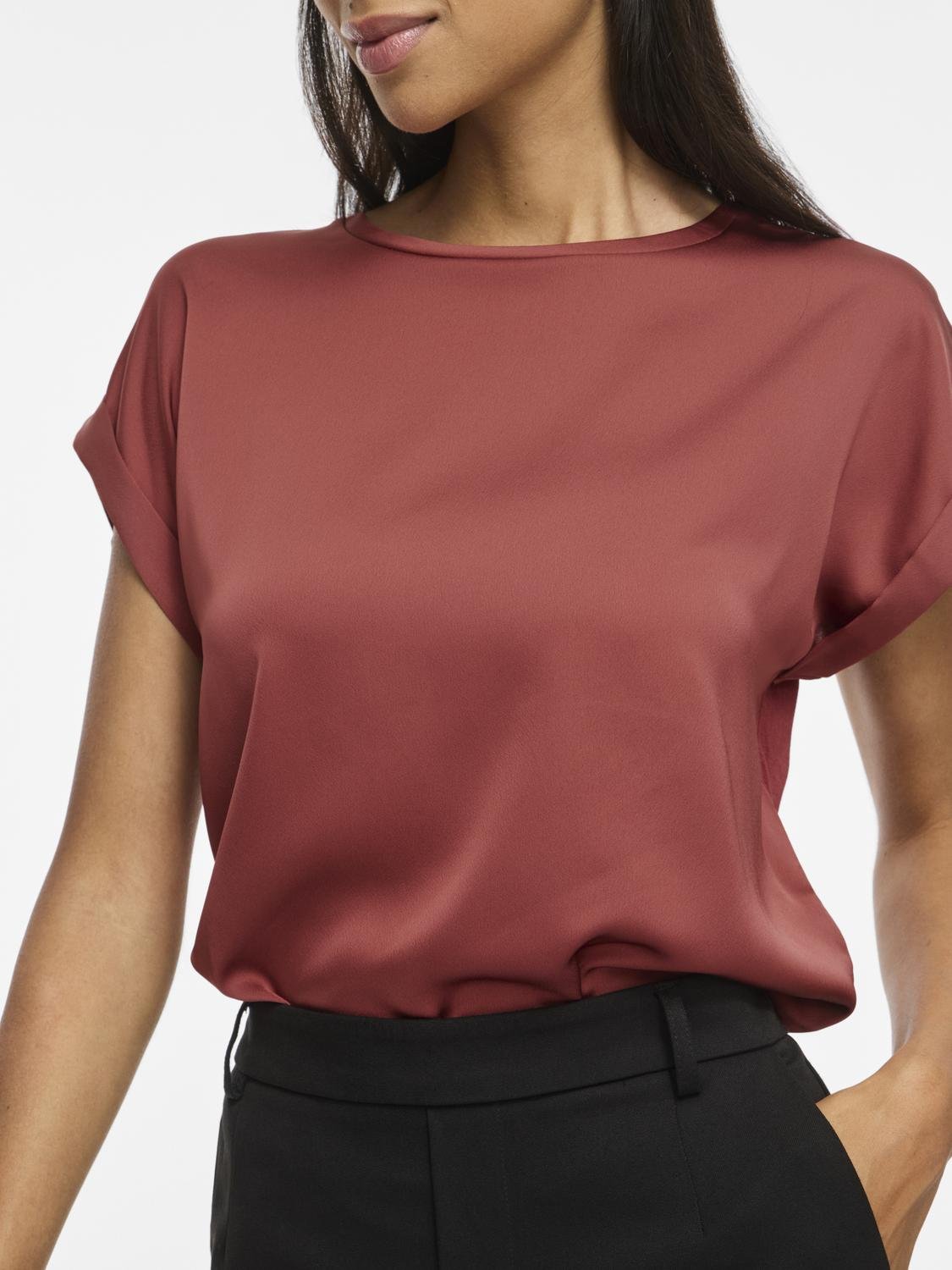 VIELLETTE Top - Marsala - VERO MODA & VILA Bergvik
